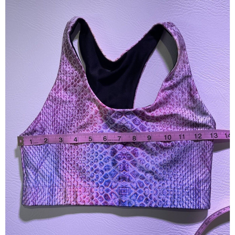 Terez Reversible Python Print Sports Bra, Small, … - image 6